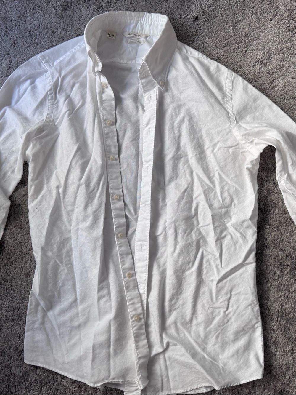 Suitsupply White Button-Down Casual Men's Shirt